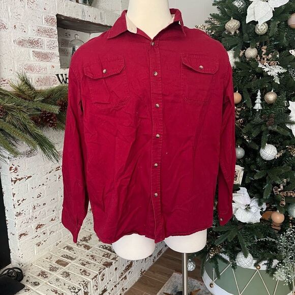 Wrangler premium denim in long sleeve button down size xl - Picture 1 of 3